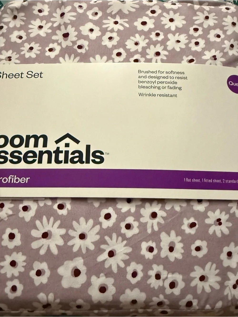Room Essentials Lavender Floral Microfiber Sheet Set